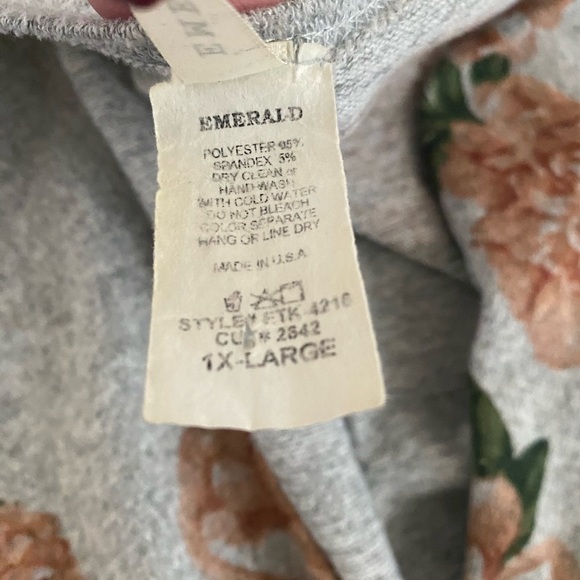 Open front Floral Kimono size XL by emerald - Picture 6 of 6